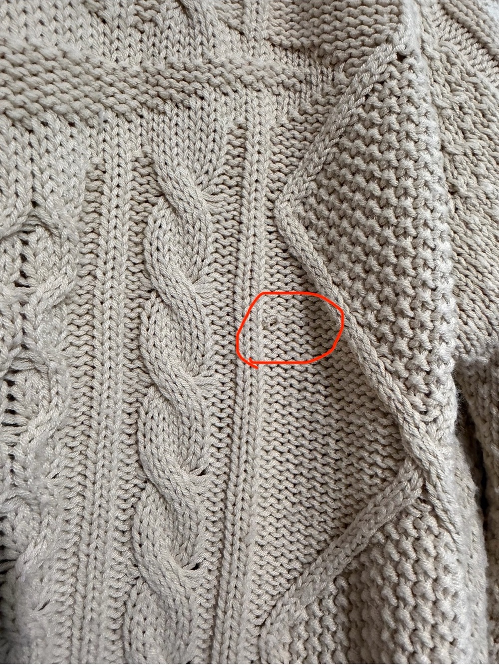 Nike Men's Cable Knit Crewneck Sweater Oatmeal Beige M Wool Blend - Picture 11 of 11